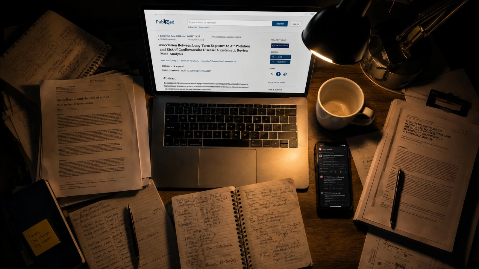 Stethoscope, low testosterone lab results and Viagra prescription on a dark desk